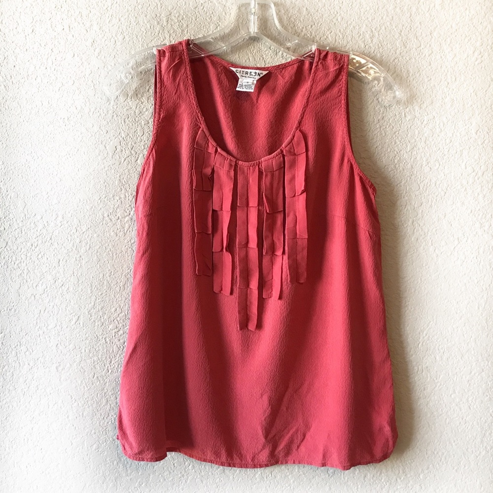 Citron Santa Monica 100% Silk Sleeveless B…